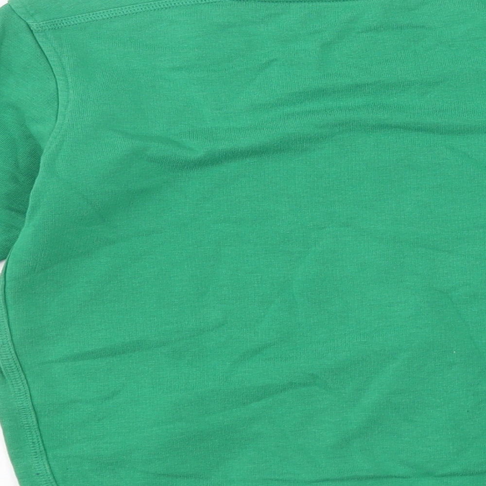 Marks and Spencer Boys Green Cotton Pullover Sweatshirt Size 9-10 Years Pullover