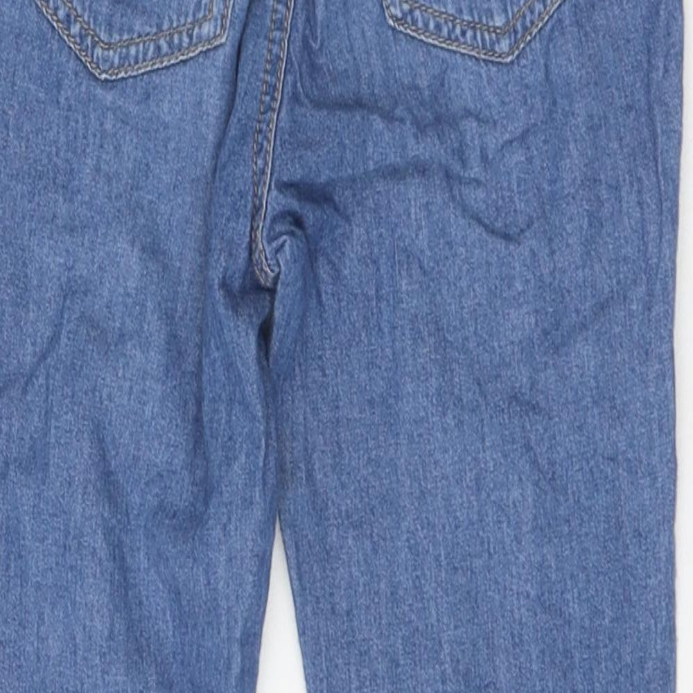 Rocha Little Rocha Girls Blue Cotton Boyfriend Jeans Size 2-3 Years Regular Button