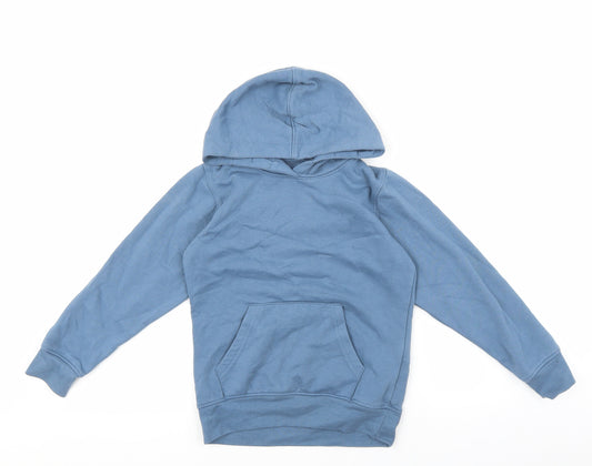 Fluid Boys Blue Cotton Pullover Hoodie Size 7-8 Years Pullover