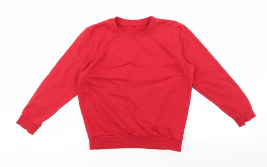 George Boys Red 100% Cotton Pullover Sweatshirt Size 8-9 Years Pullover