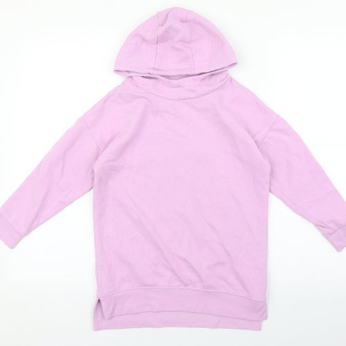 Dunnes Stores Girls Purple Cotton Pullover Hoodie Size 8-9 Years Pullover