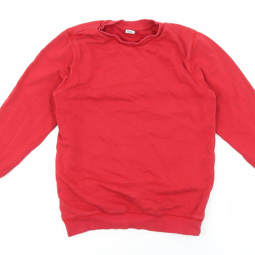 TU Boys Red 100% Cotton Pullover Sweatshirt Size 10 Years Pullover