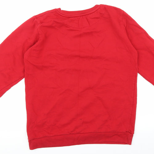 PEP&CO Boys Red Cotton Pullover Sweatshirt Size 12-13 Years Pullover