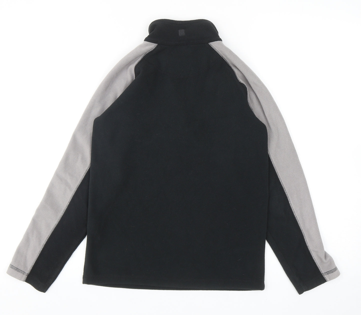 Mountain Warehouse Boys Black Colourblock Polyester Pullover Sweatshirt Size 9-10 Years Zip