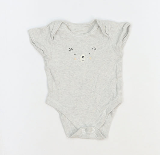 George Baby White 100% Cotton Unitard One-Piece Size 0-3 Months Pullover