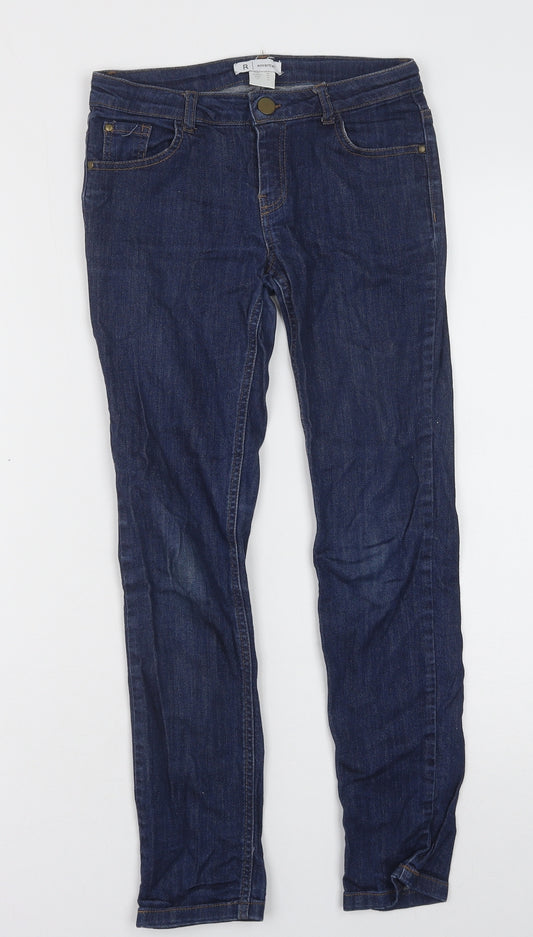 ESSENTIEL Antwerp Girls Blue Cotton Skinny Jeans Size 10 Years Regular Button