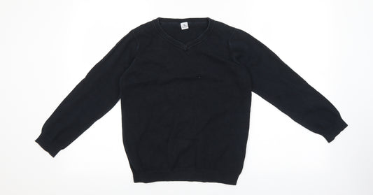 TU Boys Black Cotton Pullover Sweatshirt Size 12 Years Pullover