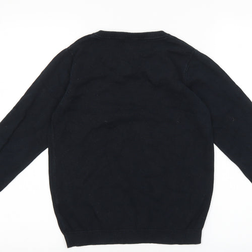 TU Boys Black Cotton Pullover Sweatshirt Size 12 Years Pullover