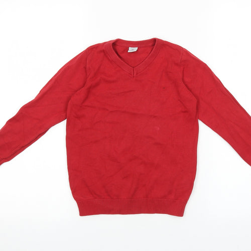 TU Boys Red Cotton Pullover Sweatshirt Size 6 Years Pullover