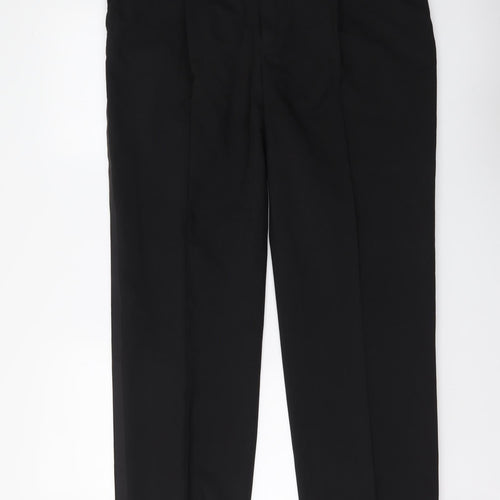 Armando Mens Black Polyester Trousers Size 36 in L30 in Regular Button