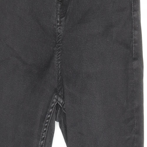 F&F Girls Black Cotton Skinny Jeans Size 11-12 Years Regular Zip