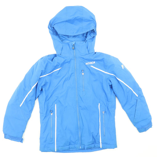 NEVICA Boys Blue Rain Coat Coat Size 9-10 Years Zip