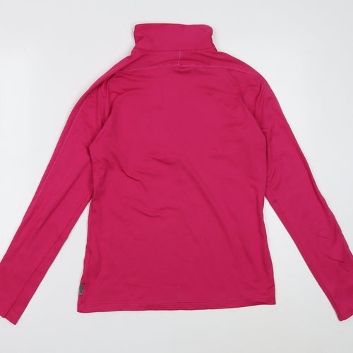 City Mountain Passion Womens Pink Polyester Pullover Casual Size XS High Neck Zip