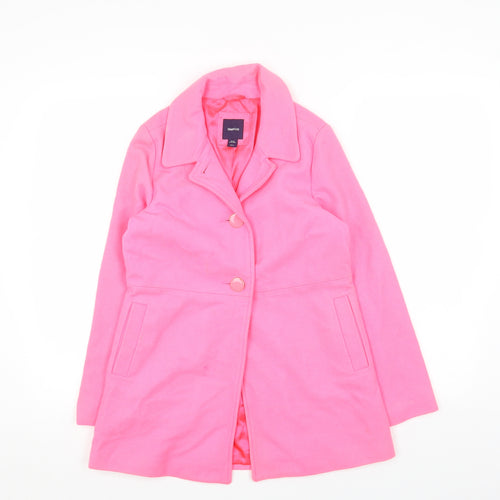 Gap Girls Pink Overcoat Jacket Size 12-13 Years Button