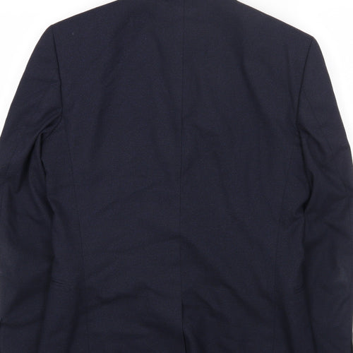 Reiss Mens Blue Polyester Jacket Blazer Size 36