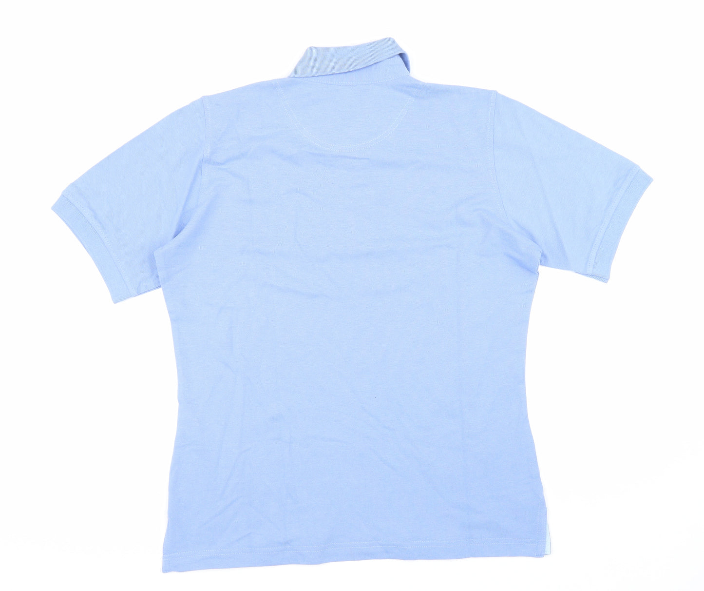 Henbury Womens Blue 100% Cotton Basic Polo Size 12 Collared