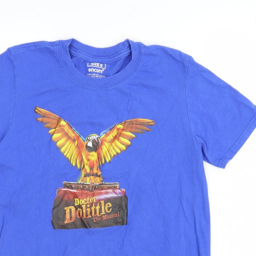 Encore Mens Blue Polyester T-Shirt Size S Round Neck - Doctor Dolittle The Musical
