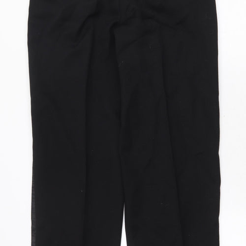 NEXT Mens Black Wool Dress Pants Trousers Size 30 in Regular Zip