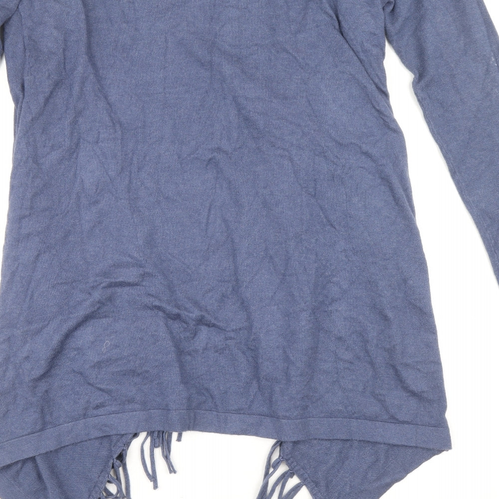 Obsession Womens Blue V-Neck Polyester Cardigan Jumper One Size