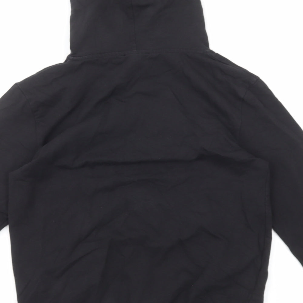 Sometime Soon Boys Black Cotton Pullover Hoodie Size 10 Years Pullover
