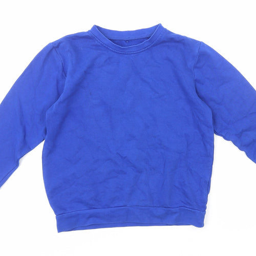 George Boys Blue Cotton Pullover Sweatshirt Size 8-9 Years Pullover
