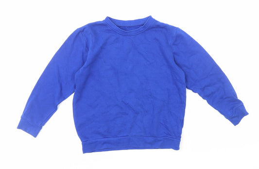 George Boys Blue Cotton Pullover Sweatshirt Size 8-9 Years Pullover