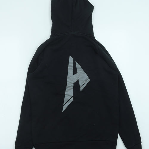A Mens Black Cotton Pullover Hoodie Size XS