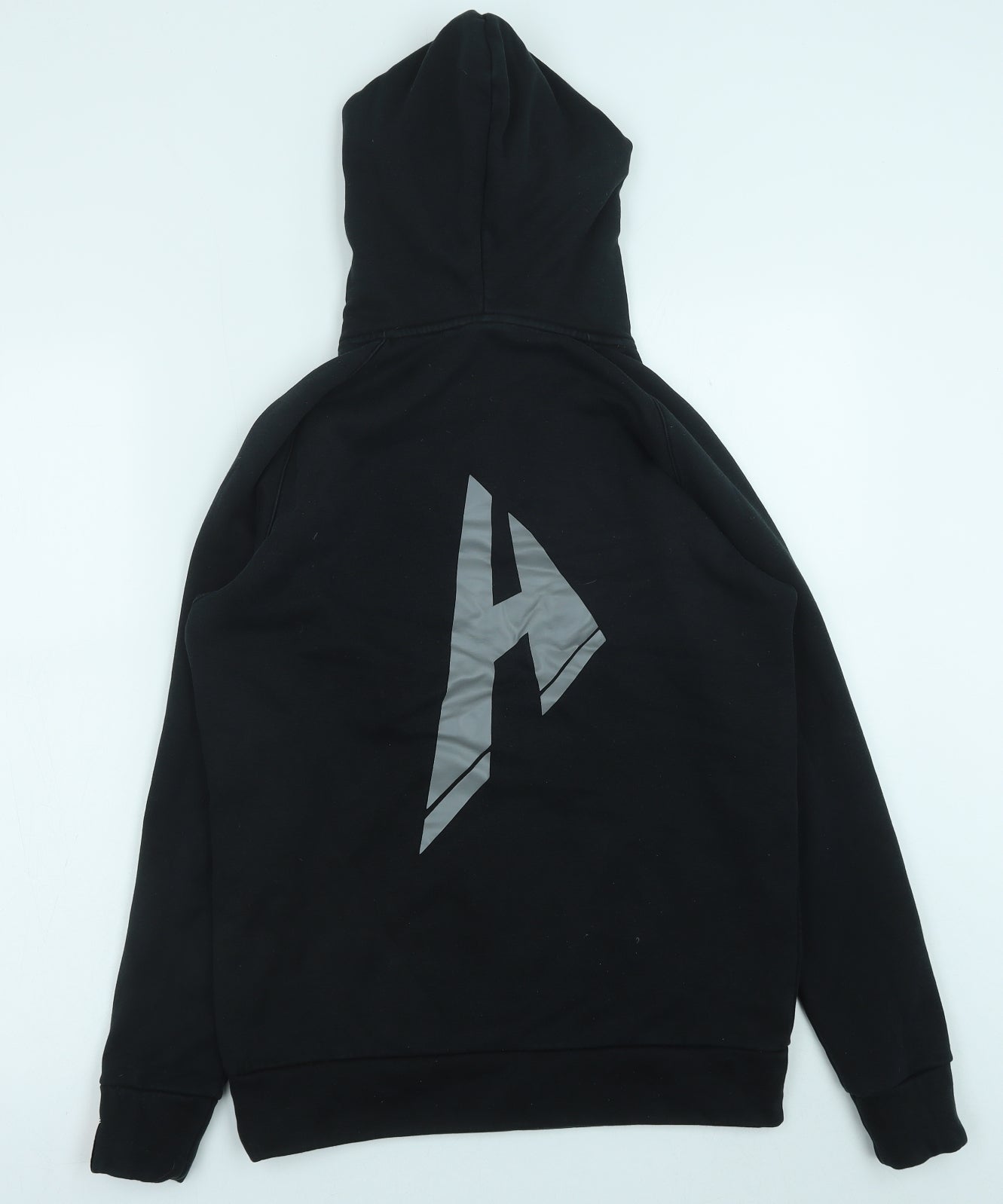A Mens Black Cotton Pullover Hoodie Size XS