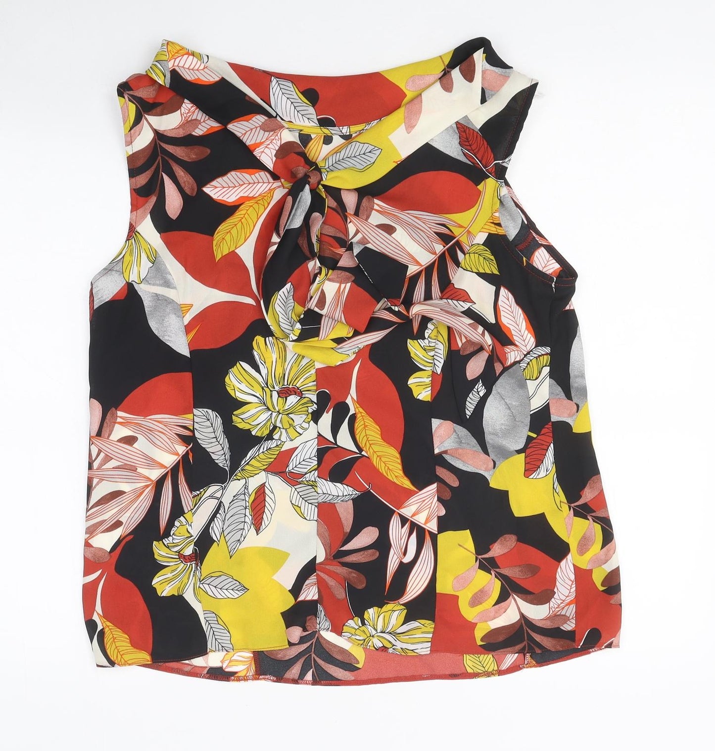 Amaryllis Womens Multicoloured Floral Polyester Basic Blouse Size L Boat Neck