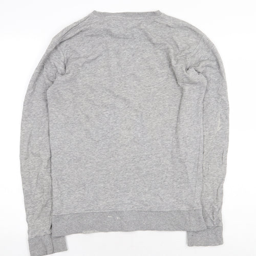 Cedar Wood State Mens Grey Cotton Pullover Sweatshirt Size M