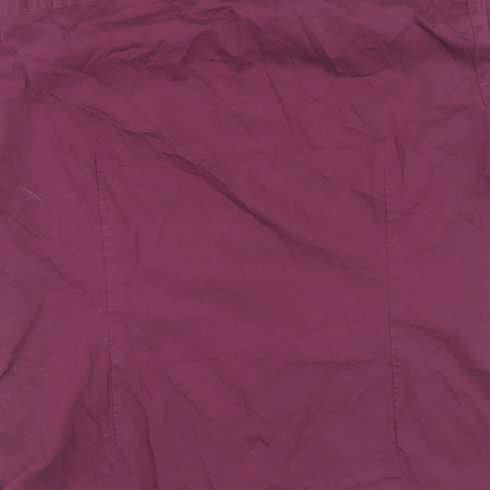 Burton Mens Purple Cotton Dress Shirt Size M Collared Buckle