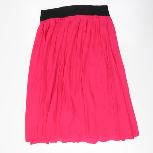 Dotti Womens Pink Polyester Flare Skirt Size 10 Zip
