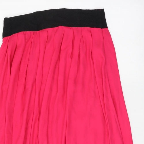 Dotti Womens Pink Polyester Flare Skirt Size 10 Zip