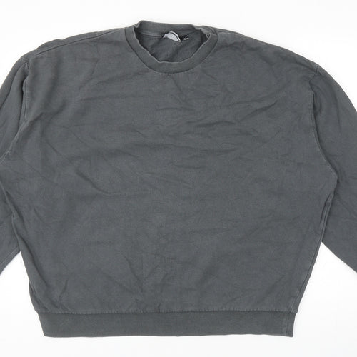 ASOS Mens Grey Cotton Pullover Sweatshirt Size L