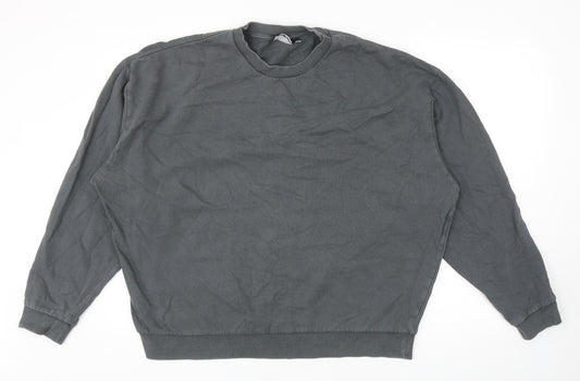 ASOS Mens Grey Cotton Pullover Sweatshirt Size L