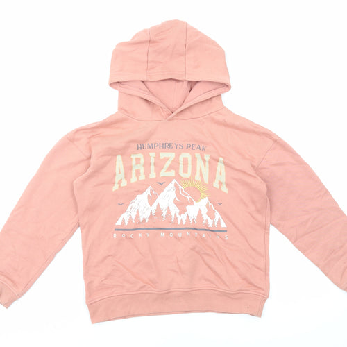Primark Girls Pink Cotton Pullover Hoodie Size 9-10 Years Pullover - Arizona