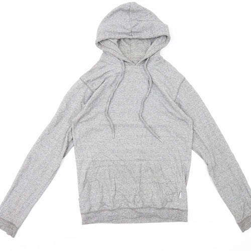 Bellfield Womens Grey Cotton Pullover Hoodie Size S Pullover