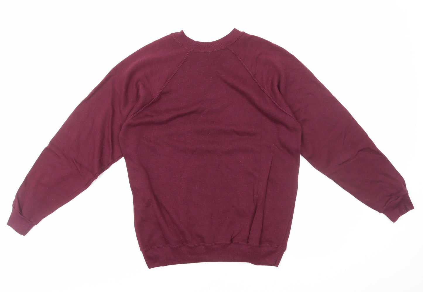 Sprintprint Mens Red Cotton Pullover Sweatshirt Size L