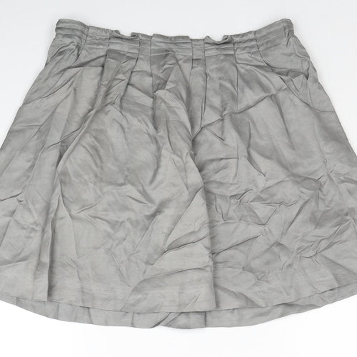 Untold Womens Green Viscose Flare Skirt Size 10 Zip