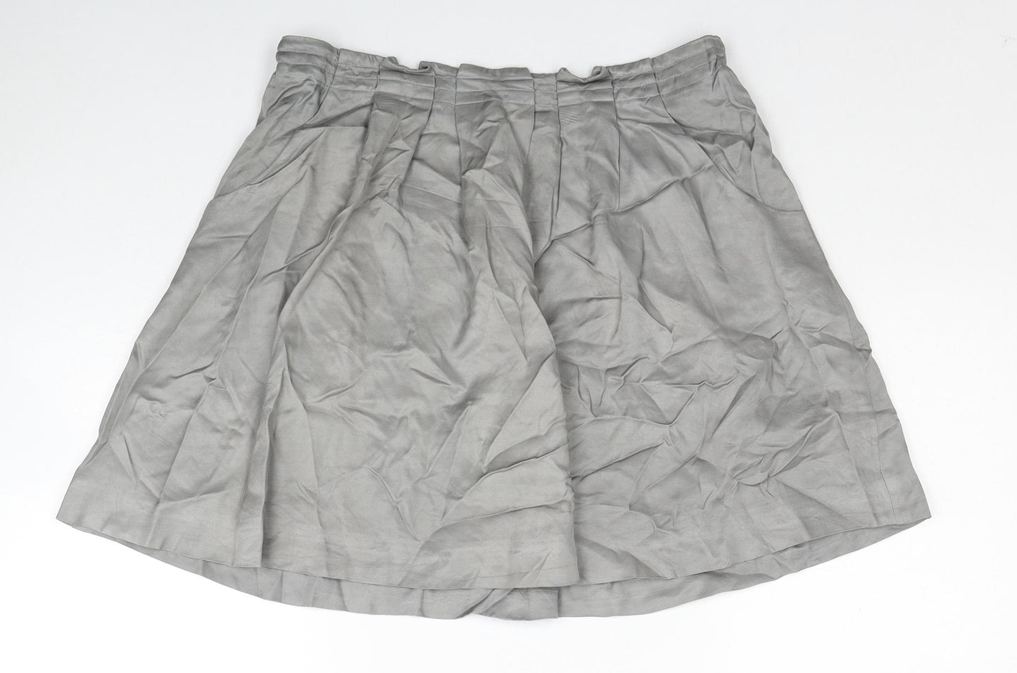 Untold Womens Green Viscose Flare Skirt Size 10 Zip