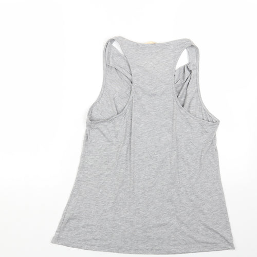 Label Lab Womens Grey Polyester Basic Tank Size 14 V-Neck