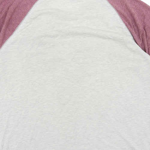 Animal Mens Grey Cotton T-Shirt Size M Round Neck