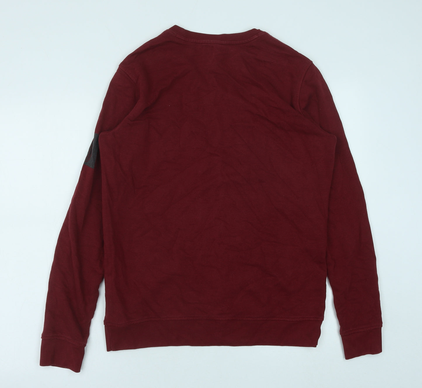 Mr Shaw Mens Red Cotton Pullover Sweatshirt Size M
