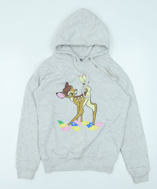 Atmosphere Girls Grey Cotton Pullover Hoodie Size 6 Years Pullover - Bambi