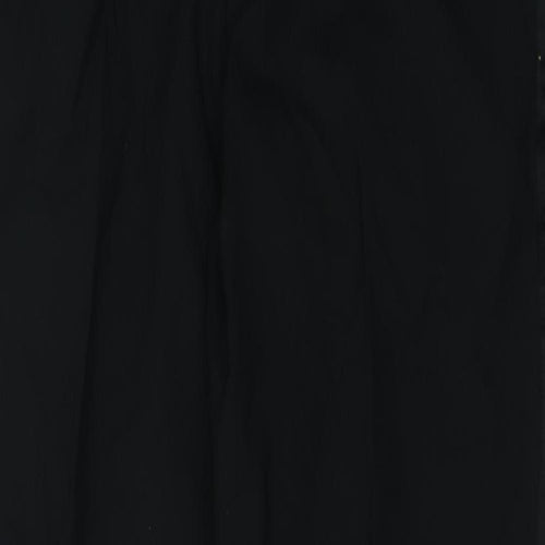 Preworn Mens Black Wool Trousers Size 32 in Regular Hook & Eye