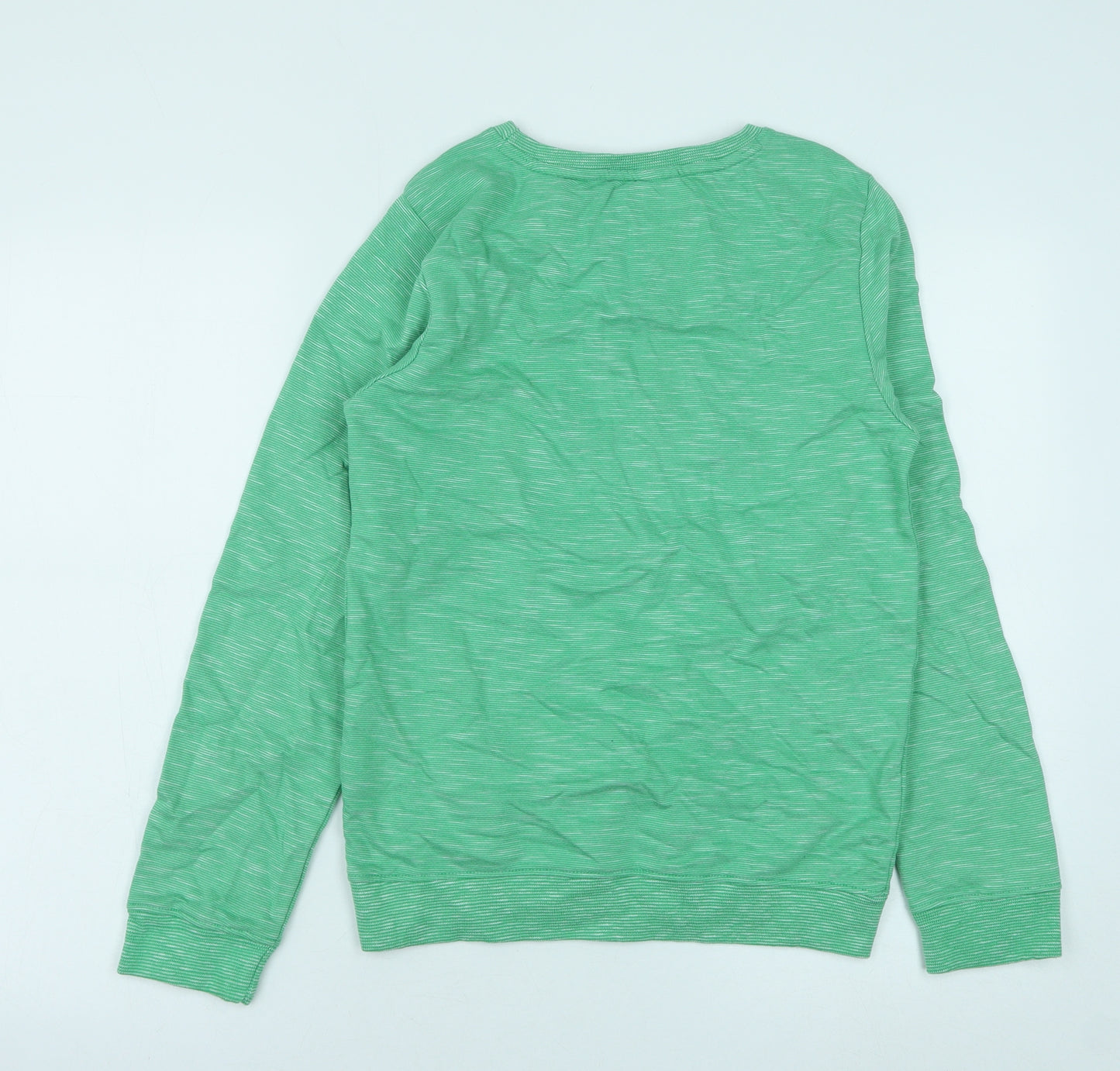 M&Co Boys Green Cotton Pullover Sweatshirt Size 11-12 Years Pullover - Dude