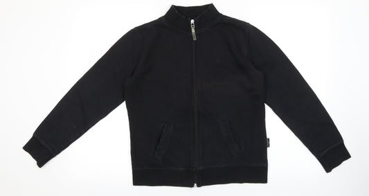 Jasper Conran Mens Black Cotton Full Zip Sweatshirt Size L