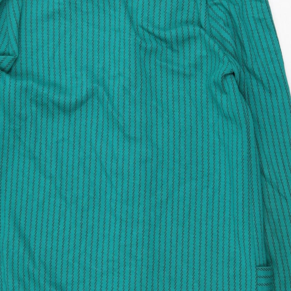 WEEKENDERS Womens Green Striped Jacket Size XL Button