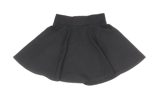 915 Generation Girls Black Polyester Flare Skirt Size 9 Years Regular