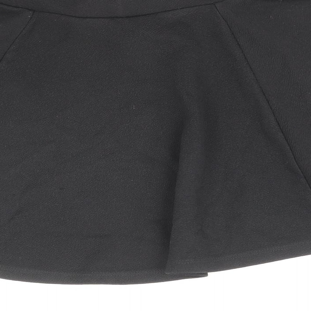 915 Generation Girls Black Polyester Flare Skirt Size 9 Years Regular